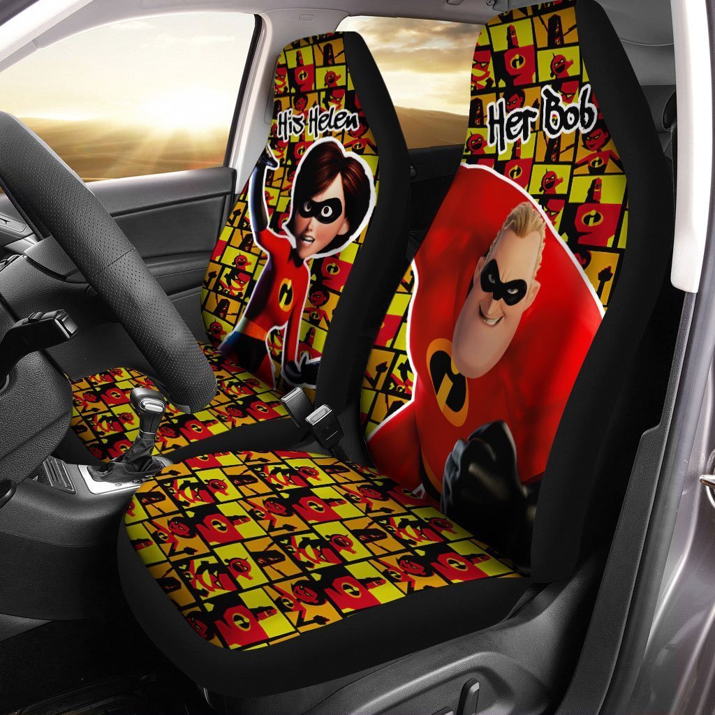 Bob and Helen The Incredibles Car Seat Covers Custom Couple Car Accessories - Gearcarcover - 1