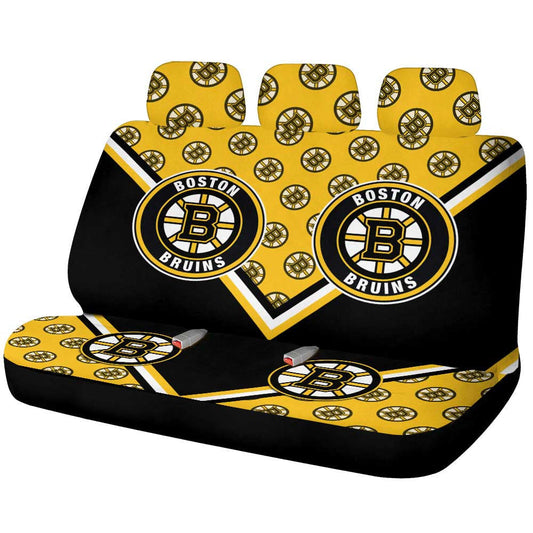 Boston Bruins Car Back Seat Cover Custom Car Accessories For Fans - Gearcarcover - 1