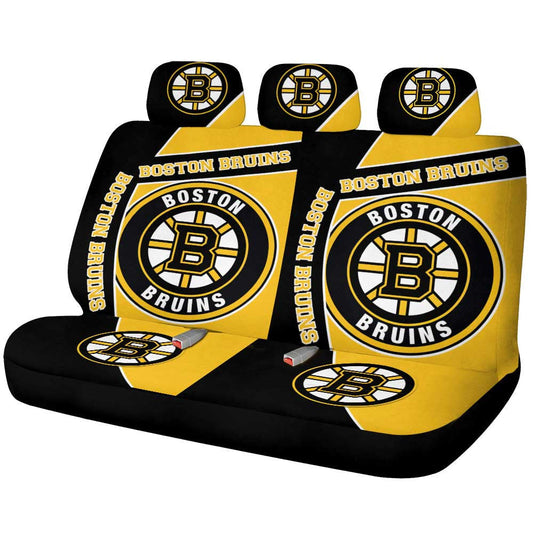 Boston Bruins Car Back Seat Cover Custom Car Accessories For Fans - Gearcarcover - 1