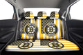 Boston Bruins Car Back Seat Cover Custom US Flag Style - Gearcarcover - 2