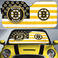 Boston Bruins Car Sunshade Custom US Flag Style - Gearcarcover - 1