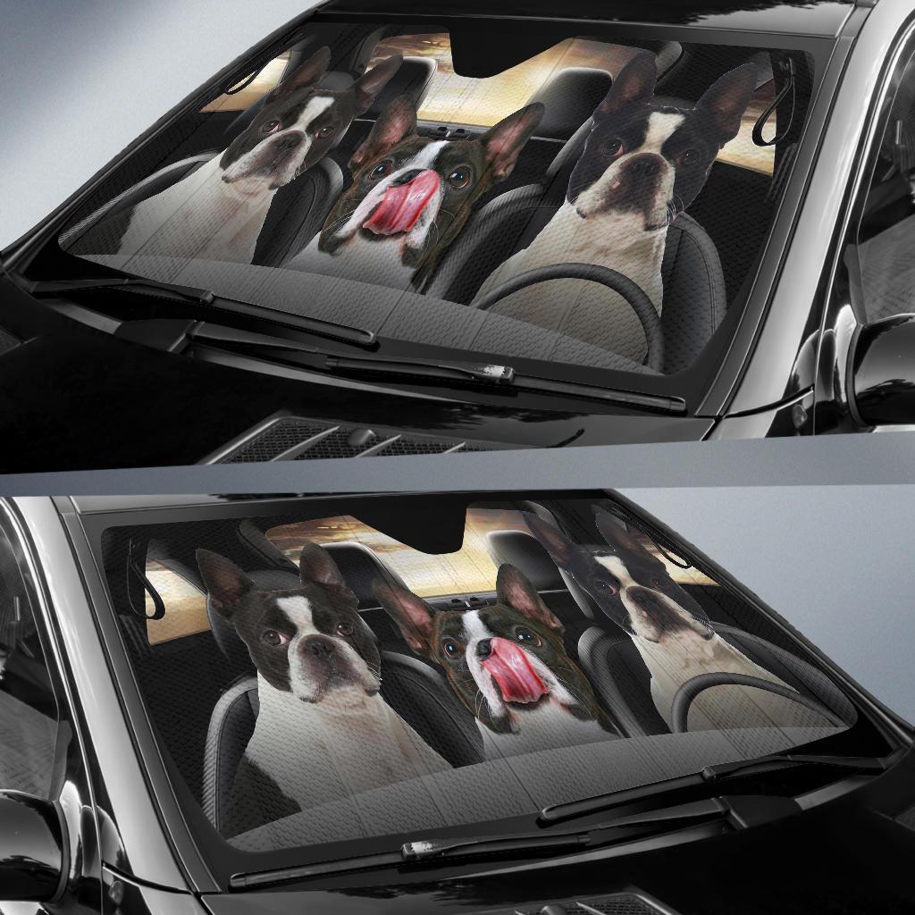 Boston Terrier Car Sunshade Custom Car Accessories - Gearcarcover - 2