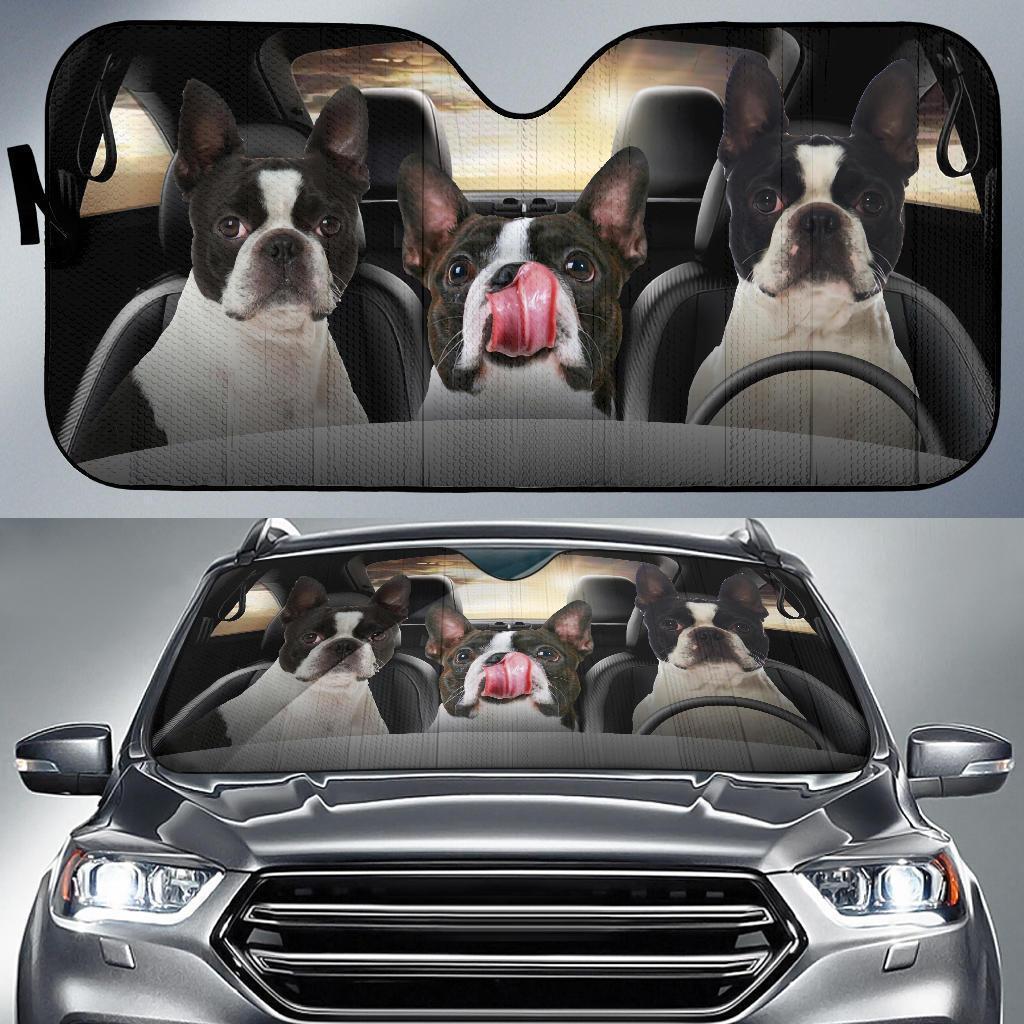 Boston Terrier Car Sunshade Custom Car Accessories - Gearcarcover - 1