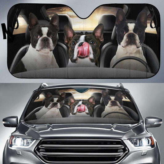 Boston Terrier Car Sunshade Custom Car Accessories - Gearcarcover - 1