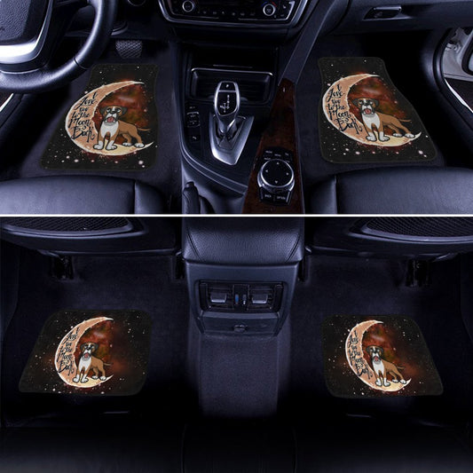 Boxer Car Floor Mats I Love You To The Moon And Back Gift Idea For Boxer Owners - Gearcarcover - 2