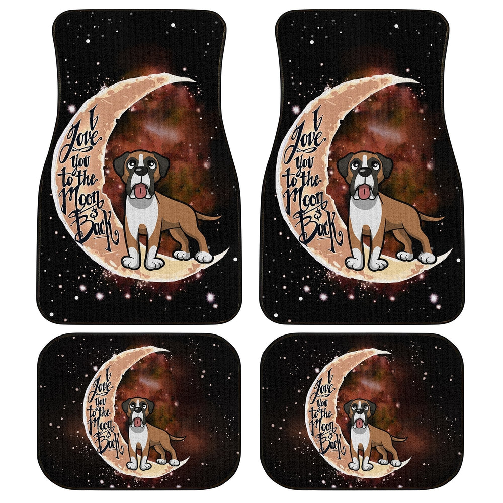 Boxer Car Floor Mats I Love You To The Moon And Back Gift Idea For Boxer Owners - Gearcarcover - 1