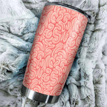 Brain Tumbler Stainless Steel Pattern - Gearcarcover - 1