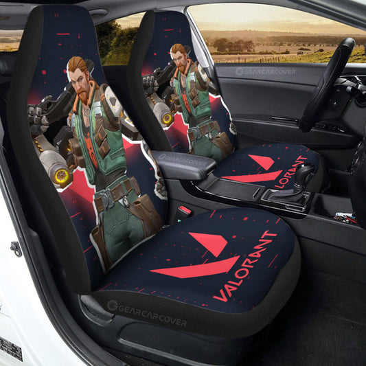Breach Car Seat Covers Custom Valorant Agent - Gearcarcover - 2