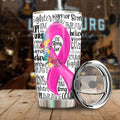 Breast Cancer Awareness Tumbler Cup Custom Pink Ribbon Car Accessories - Gearcarcover - 1