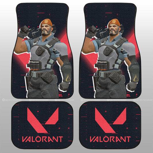Brimstone Car Floor Mats Custom Valorant Agent - Gearcarcover - 1