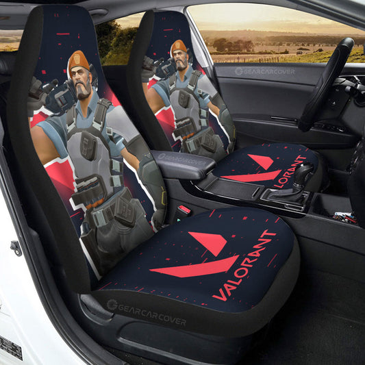 Brimstone Car Seat Covers Custom Valorant Agent - Gearcarcover - 2