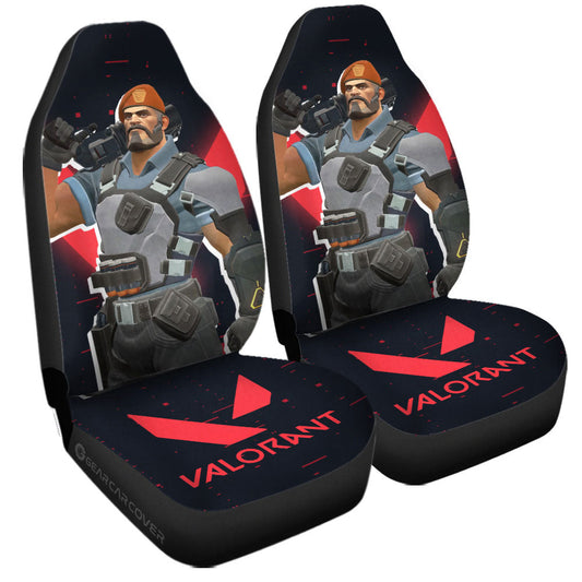 Brimstone Car Seat Covers Custom Valorant Agent - Gearcarcover - 1