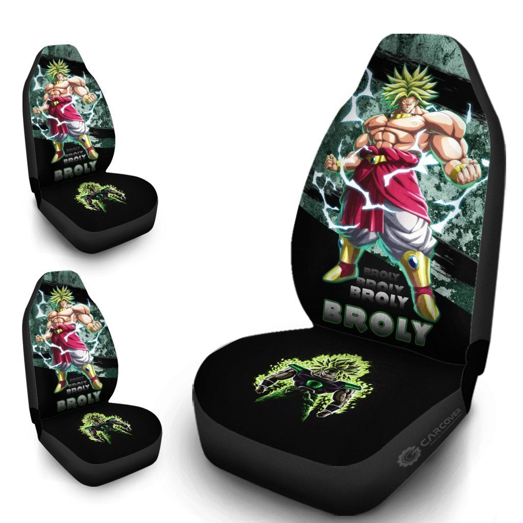 Broly Car Seat Covers Custom Anime Dragon Ball Car Interior Accessories - Gearcarcover - 4