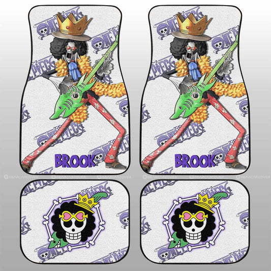 Brook Car Floor Mats Custom One Piece Anime - Gearcarcover - 1