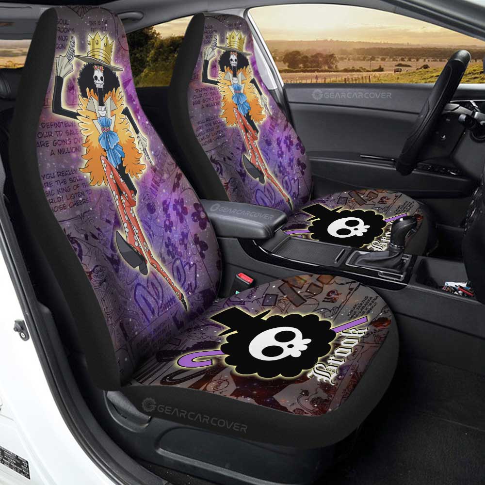 Brook Car Seat Covers Custom Galaxy Style One Piece Anime Car Accessories - Gearcarcover - 1