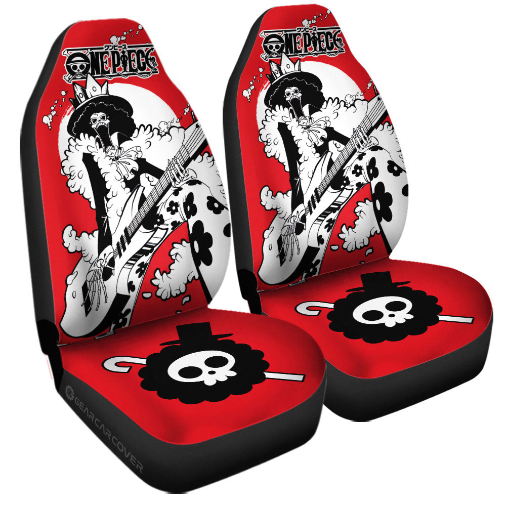 Brook Car Seat Covers Custom One Piece Anime Car Accessories - Gearcarcover - 3