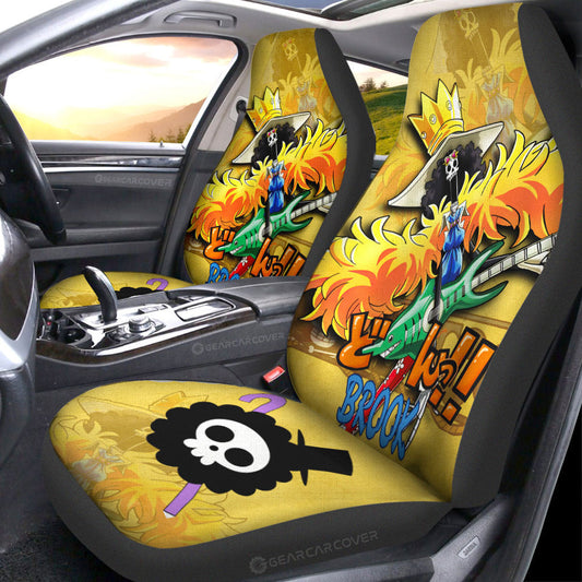 Brook Car Seat Covers Custom One Piece Anime Car Accessories - Gearcarcover - 1