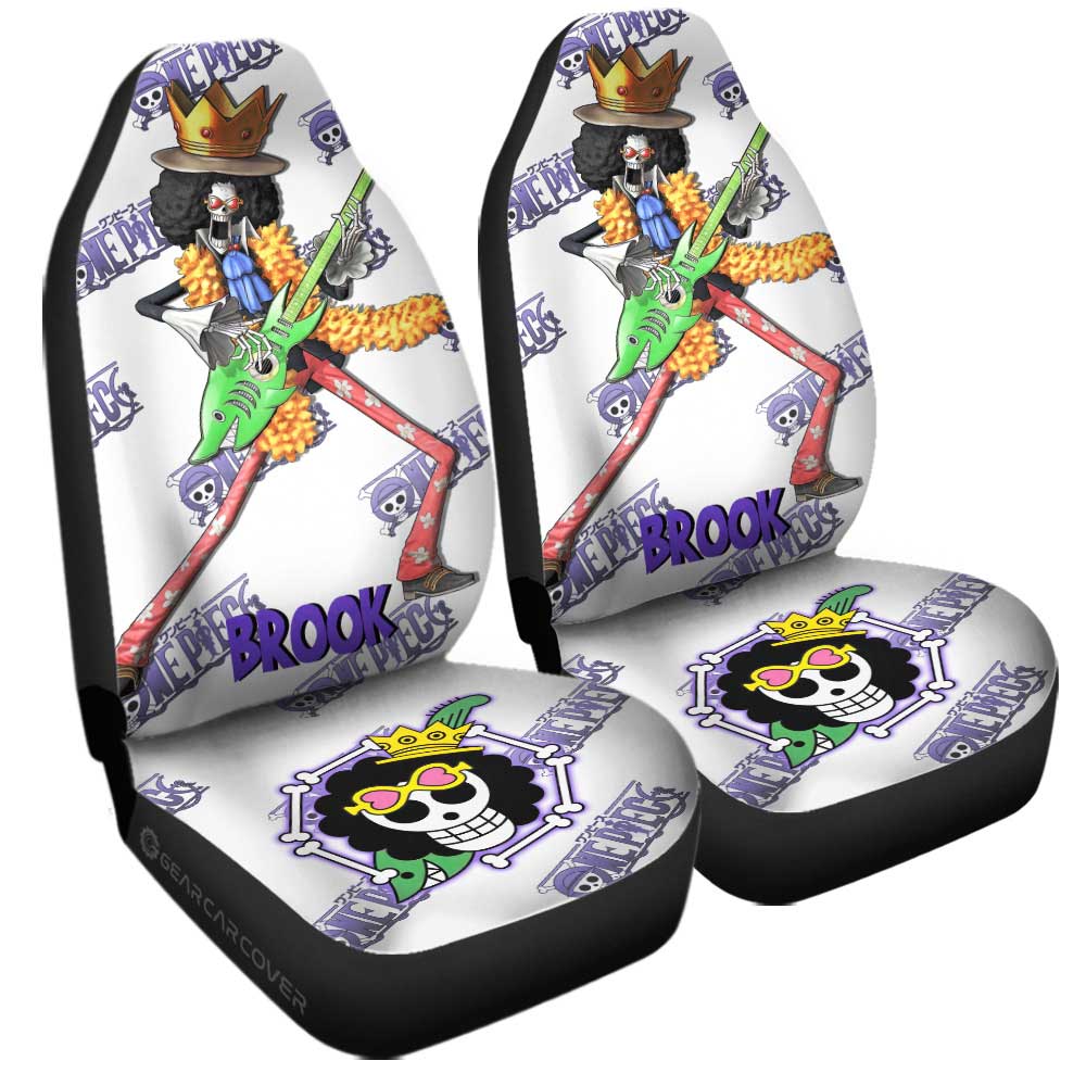 Brook Car Seat Covers Custom One Piece Anime - Gearcarcover - 3