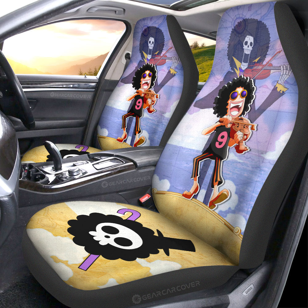Brook Car Seat Covers Custom One Piece Map Anime Car Accessories - Gearcarcover - 2