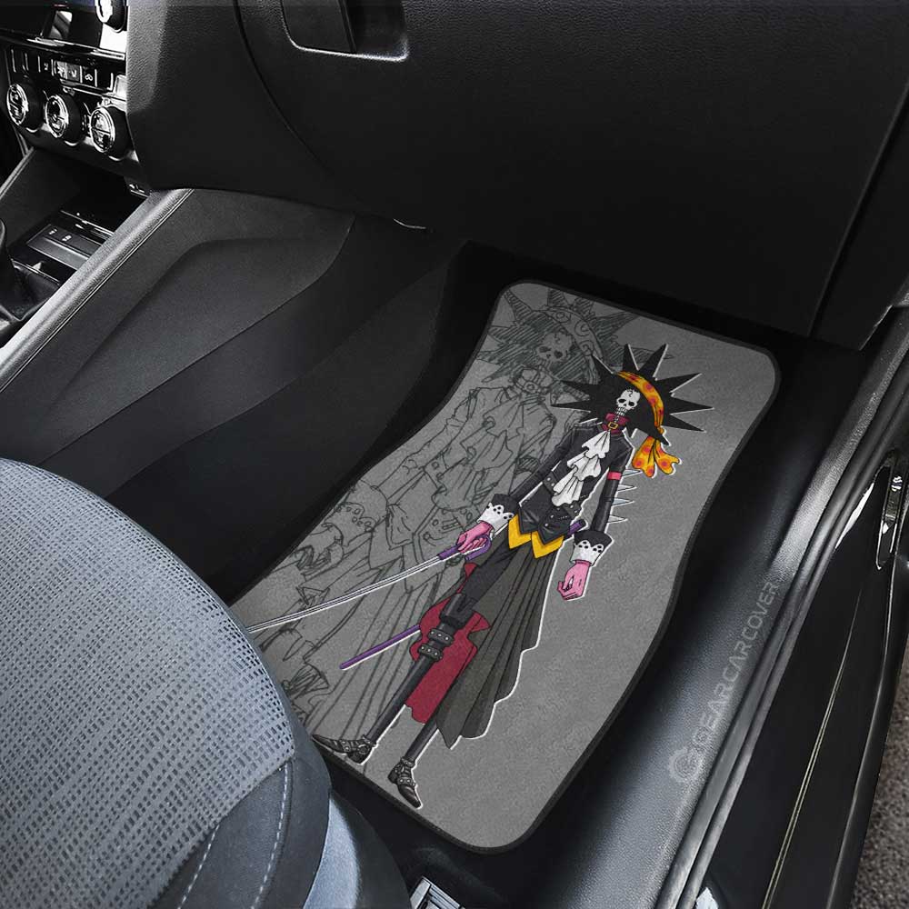 Brook Film Red Car Floor Mats Custom One Piece Anime Car Accessories - Gearcarcover - 4
