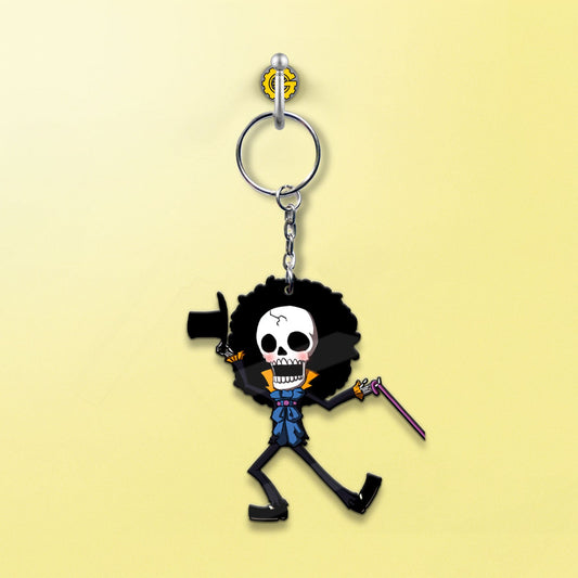 Brook Keychains Custom One Piece Anime Car Accessories - Gearcarcover - 2