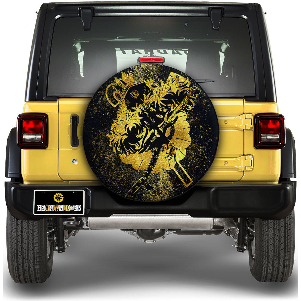 Brook Spare Tire Cover Custom One Piece Anime Gold Silhouette Style - Gearcarcover - 1