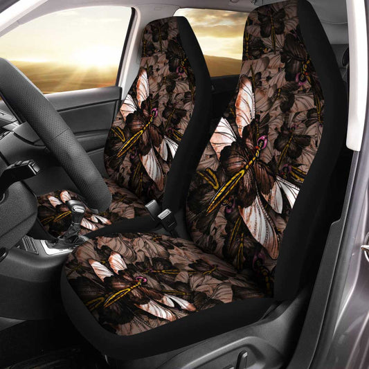 Brown Dragonfly Car Seat Covers Custom Car Accessories - Gearcarcover - 1