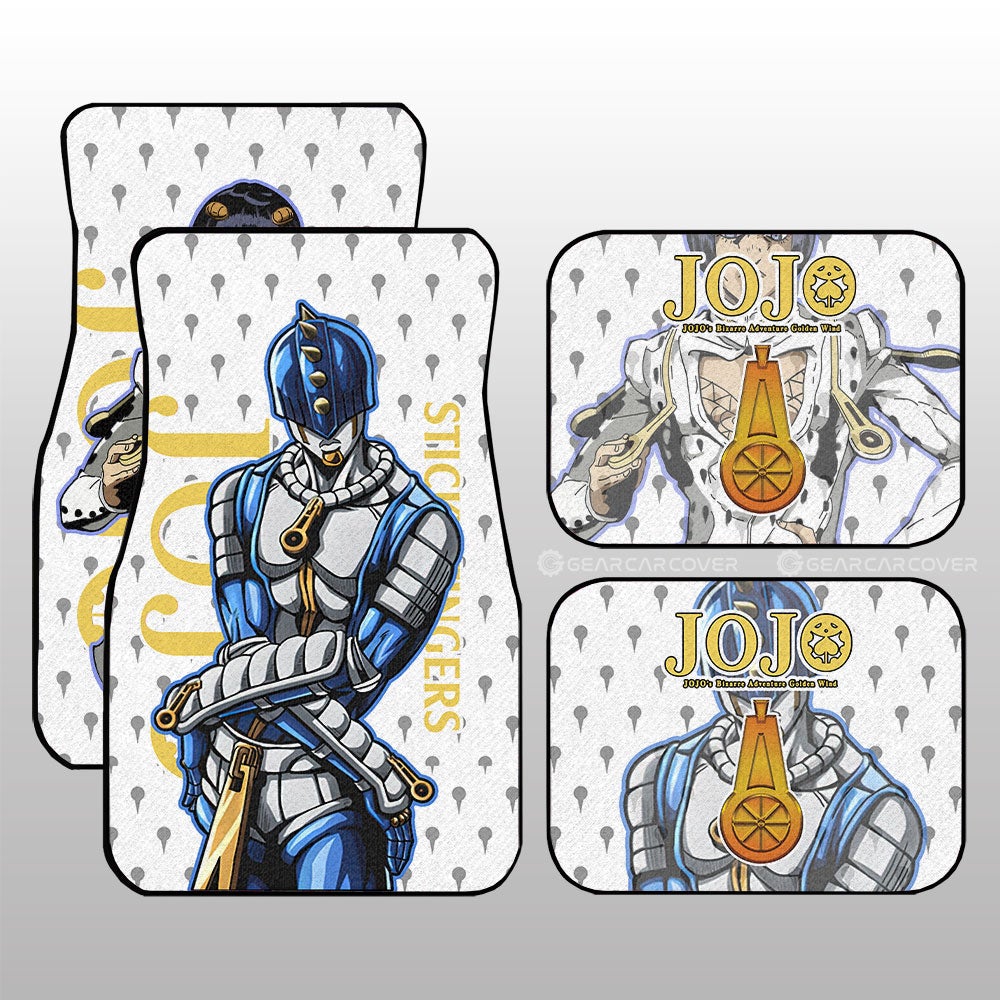 Bruno Bucciarati Car Floor Mats Custom JoJo's Bizarre Adventure Anime Car Accessories - Gearcarcover - 2