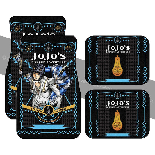 Bruno Bucciarati Car Floor Mats Custom JoJo's Bizarre Adventure Anime Car Interior Accessories - Gearcarcover - 1