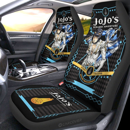Bruno Bucciarati Car Seat Covers Custom Anime JoJo's Bizarre Adventure Car Interior Accessories - Gearcarcover - 2