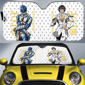 Bruno Bucciarati Car Sunshade Custom JoJo's Bizarre Adventure Anime Car Accessories - Gearcarcover - 1