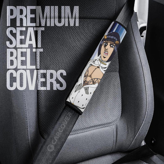Bruno Bucciarati Seat Belt Covers Custom JoJo's Bizarre Adventure Anime Car Accessories - Gearcarcover - 2
