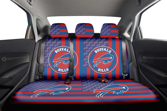 Buffalo Bills Car Back Seat Cover Custom US Flag Style - Gearcarcover - 2