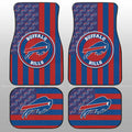 Buffalo Bills Car Floor Mats Custom US Flag Style - Gearcarcover - 1