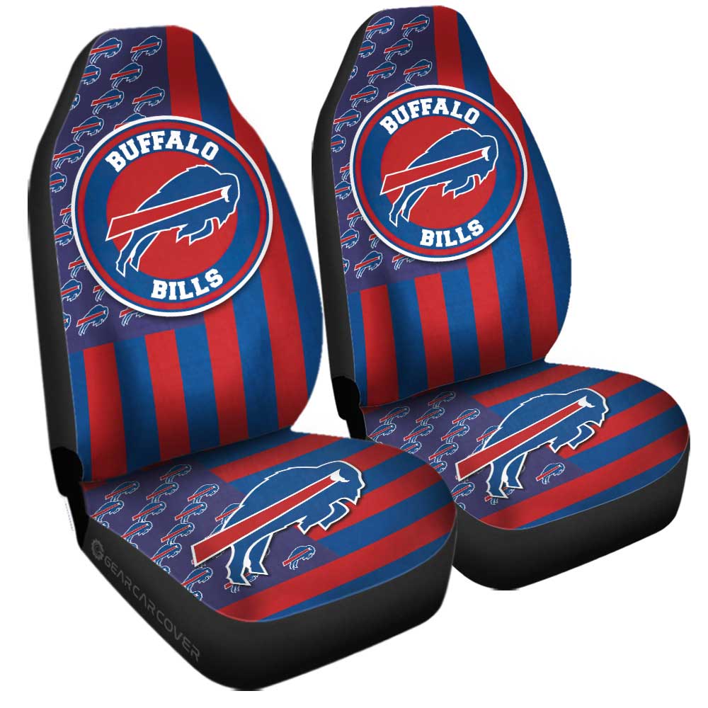 Buffalo Bills Car Seat Covers Custom US Flag Style - Gearcarcover - 3
