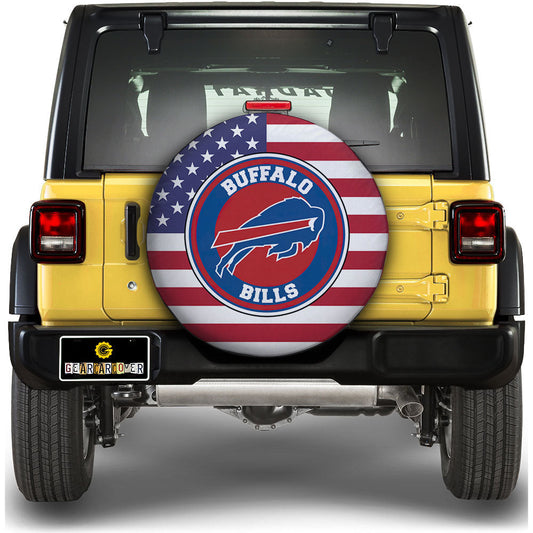 Buffalo Bills Spare Tire Covers Custom US Flag Style - Gearcarcover - 1