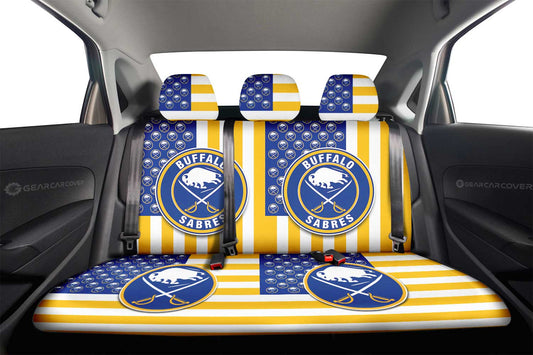 Buffalo Sabres Car Back Seat Cover Custom US Flag Style - Gearcarcover - 2