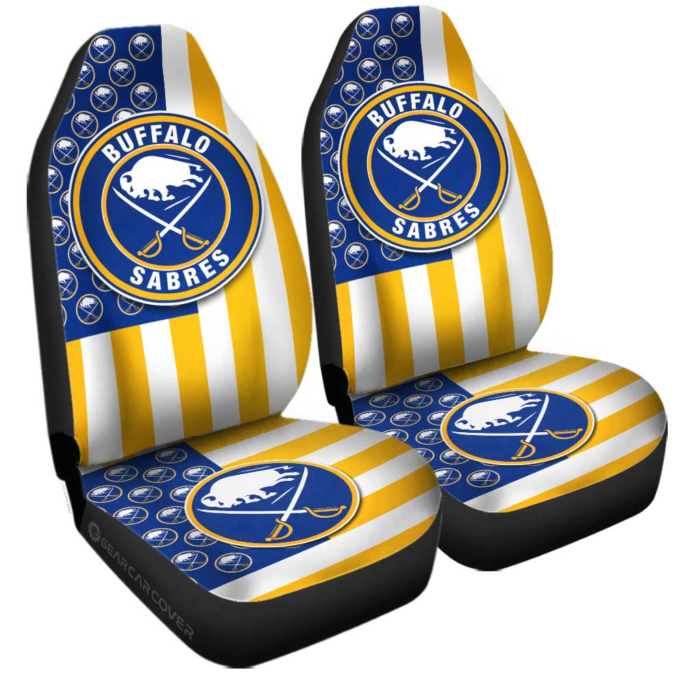 Buffalo Sabres Car Seat Covers Custom US Flag Style - Gearcarcover - 3