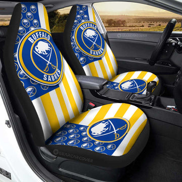 Buffalo Sabres Car Seat Covers Custom US Flag Style - Gearcarcover - 1