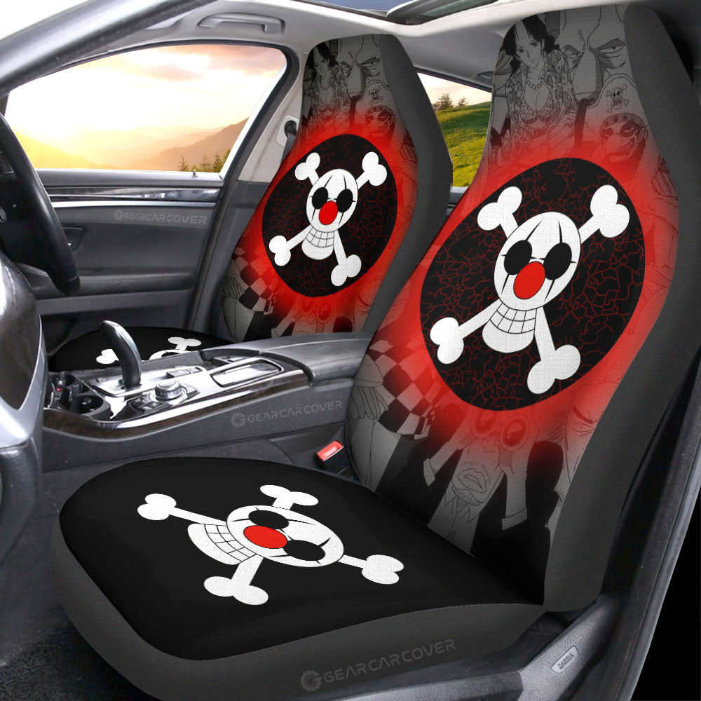 Buggy Pirates Flag Car Seat Covers Custom One Piece Anime Car Accessories - Gearcarcover - 2