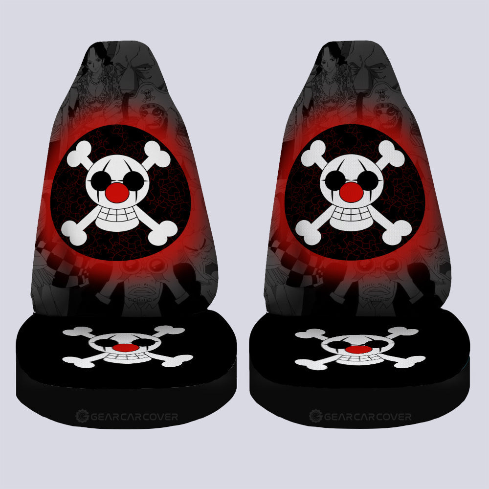 Buggy Pirates Flag Car Seat Covers Custom One Piece Anime Car Accessories - Gearcarcover - 4