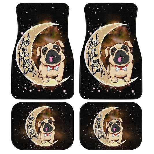 Bulldog Car Floor Mats I Love You To The Moon And Back Idea For Car Accessories - Gearcarcover - 1