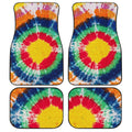 Bullseye Tie Dye Car Floor Mats Custom Hippie Car Accessories - Gearcarcover - 1