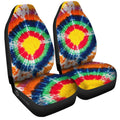 Bullseye Tie Dye Car Seat Covers Custom Hippie Car Accessories - Gearcarcover - 3