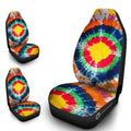 Bullseye Tie Dye Car Seat Covers Custom Hippie Car Accessories - Gearcarcover - 4