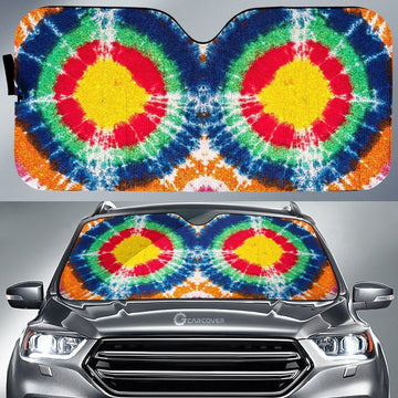 Bullseye Tie Dye Car Sunshade Custom Hippie Car Accessories - Gearcarcover - 1