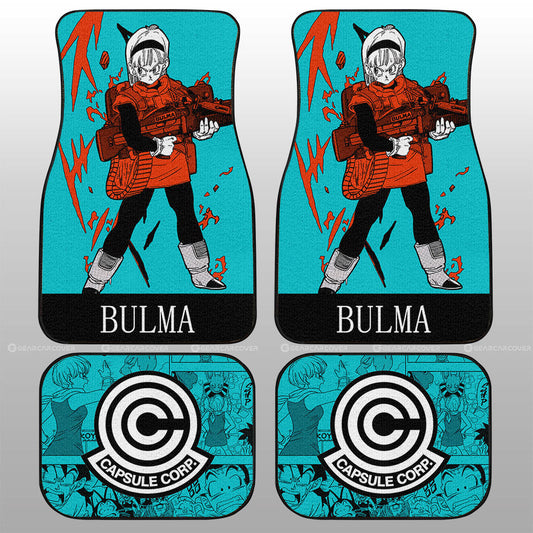 Bulma Car Floor Mats Custom Dragon Ball Anime Manga Color Style - Gearcarcover - 2