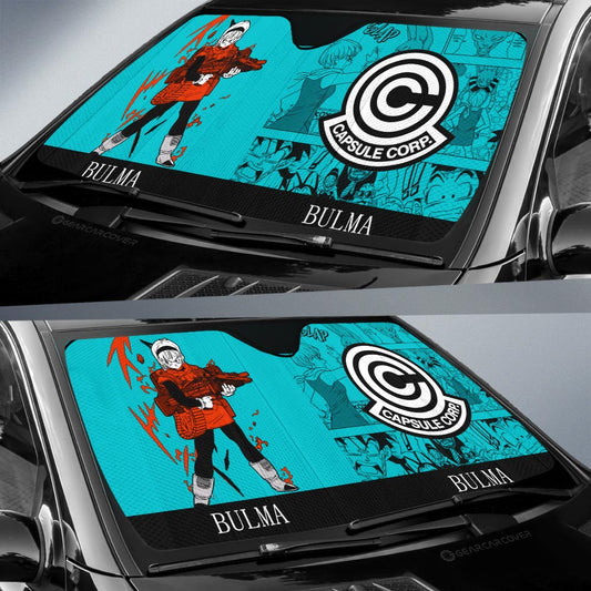 Bulma Car Sunshade Custom Dragon Ball Anime Manga Color Style - Gearcarcover - 2
