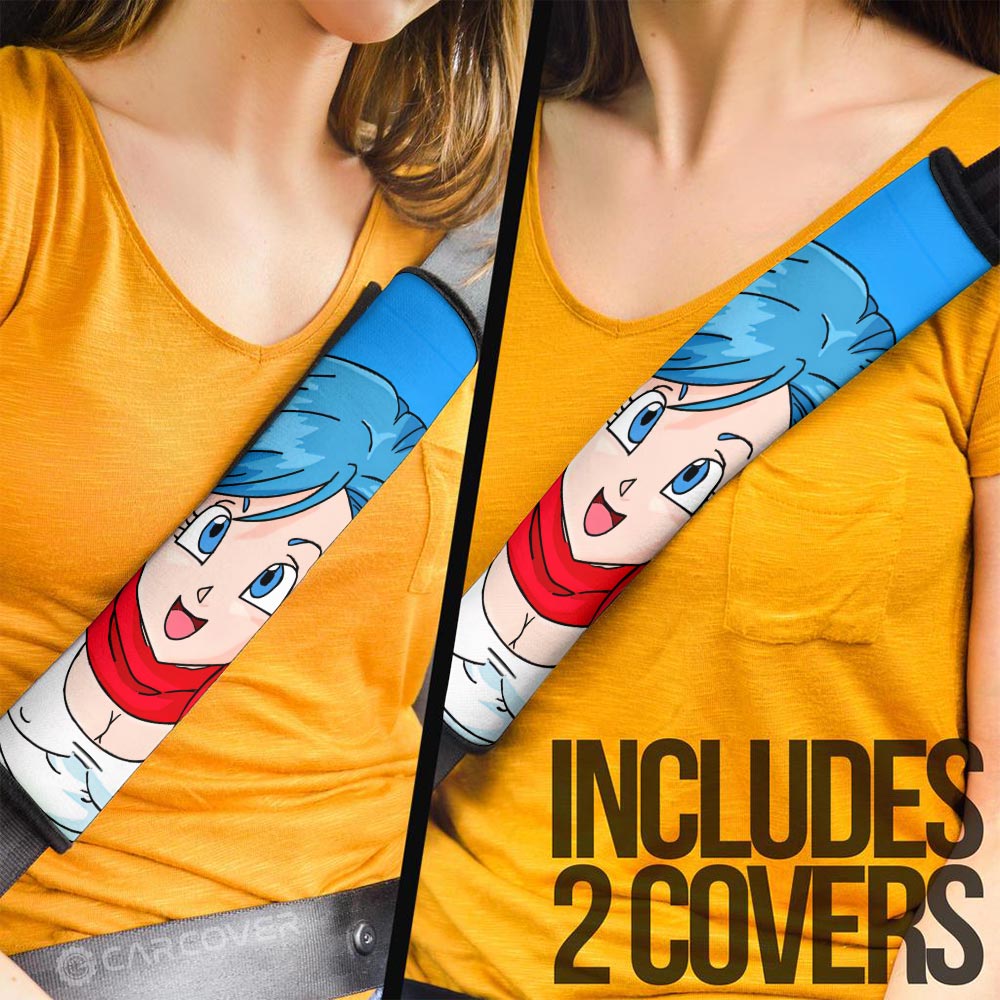 Bulma Seat Belt Covers Custom Dragon Ball Anime Car Accessories - Gearcarcover - 3