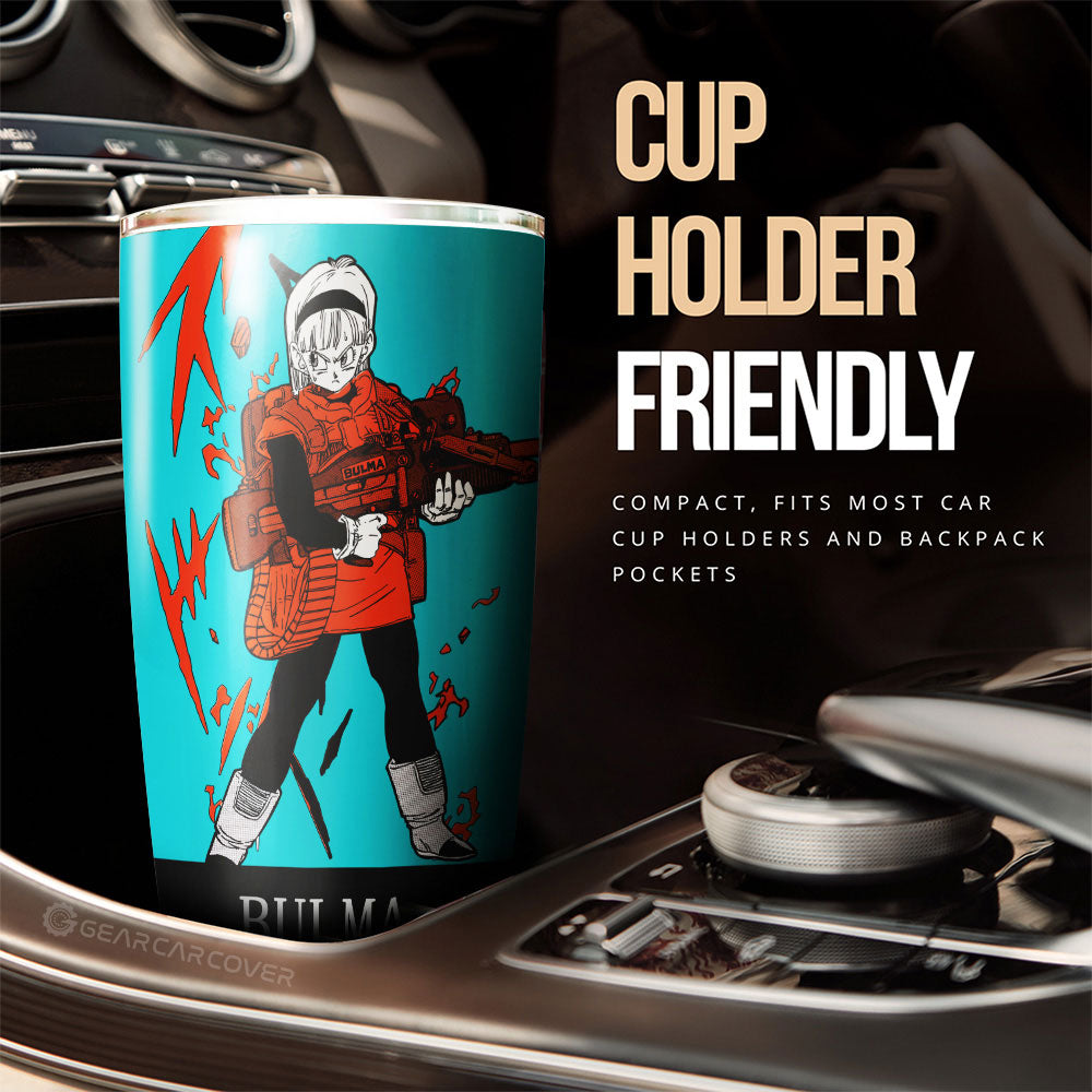 Bulma Tumbler Cup Custom Dragon Ball Anime Manga Color Style - Gearcarcover - 3